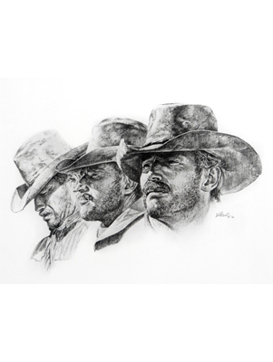 Will Penny Illustration by Terence J Gilbert Gouache on Board