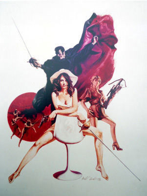 Zapper's Blade of Vengance Illustration by Terence J Gilbert Gouache on Board