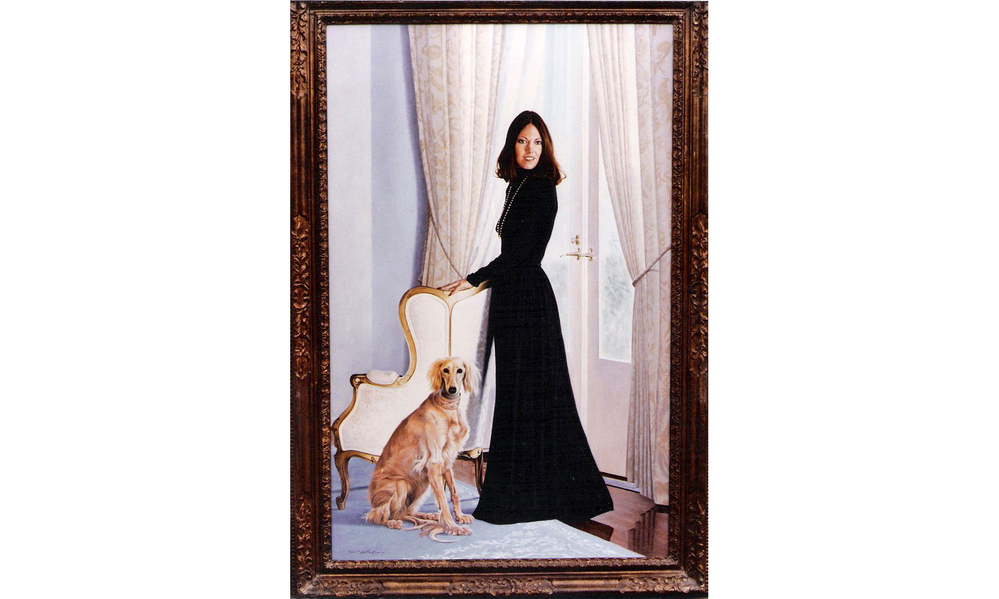 Mrs Daphne Jameson Portrait Painting by Terence J Gilbert Oil on Canvas