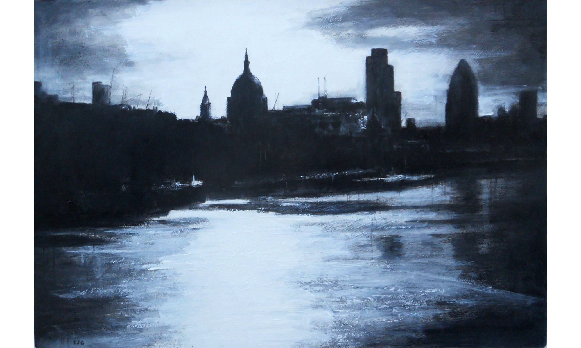 Towards The City Painting by Terence J Gilbert Acrylic on Board